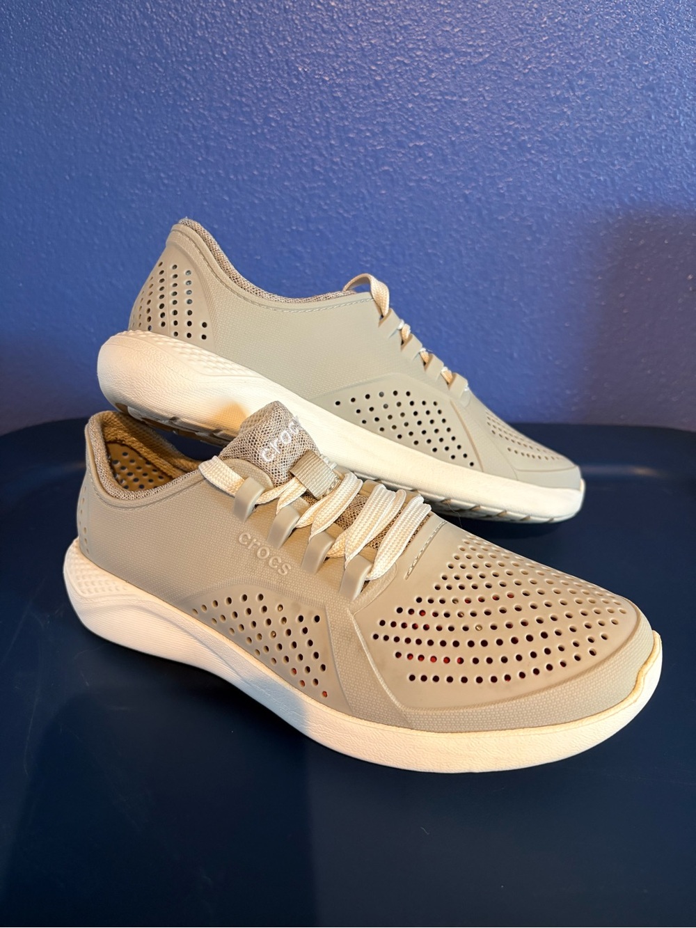 CROCS LiteRide Perforated Sneakers - Taupe